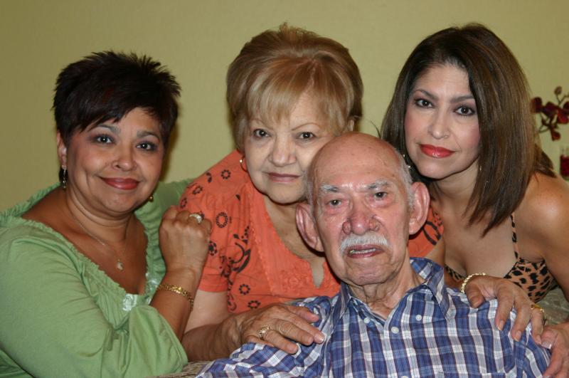 Agapito with the girls of his life: Wife and daughters